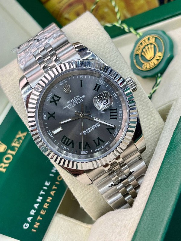 ROLEX DATEJUST GREY RHODIUM
